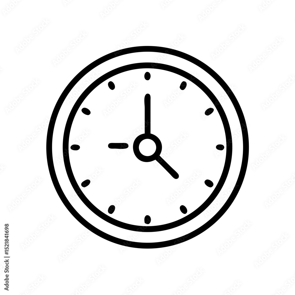 Poster elegant scalable time clock design perfect for branding logos and website decoration