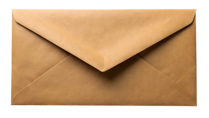 "Large A4 Blank Brown Envelope – Office Stationery on Pure White Background"

