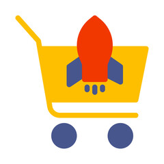 E-commerce optimization flat icon 