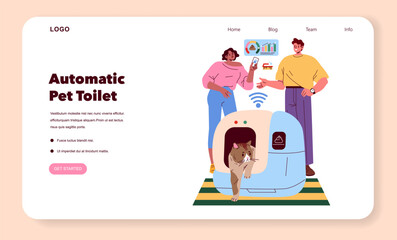 Pet Gadgets. Flat Vector Illustration