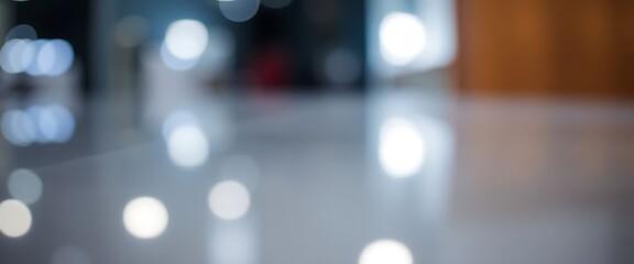 blurry photo of a room with lights