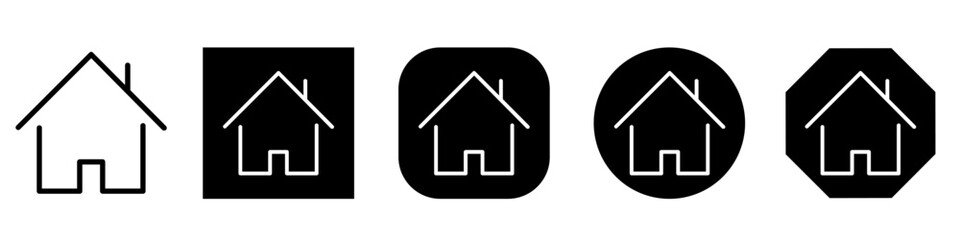 House vector icon set. home illustration sign collection. building symbol. House set of web icons.