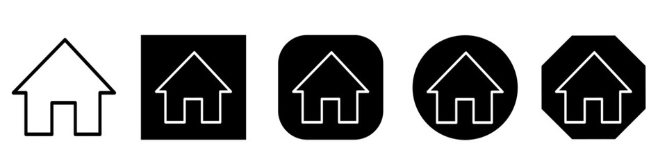 House vector icon set. home illustration sign collection. building symbol. House set of web icons.