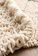close up of a rug on a wooden floor