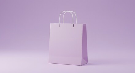 Elegant Lavender Paper Shopping Bag Mockup Perfect for Branding and Design
