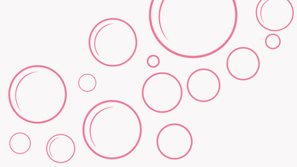 Pink circle outlines on a transparent background ready for graphic design projects