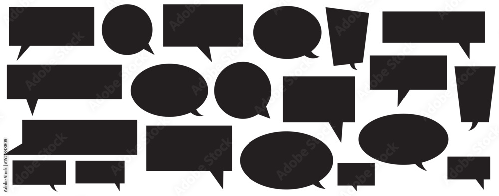 Poster speech bubble collection. set of speech bubble icon vector. comment box icon vector set. speech bubb