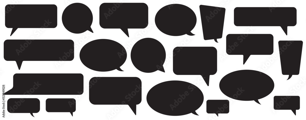 Poster speech bubble collection. set of speech bubble icon vector. comment box icon vector set. speech bubb