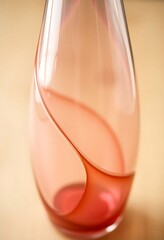 close up of a wine glass on a table