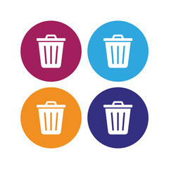 delete icons set vector. trash can icon symbol, Vector isolated icons .