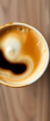 close up of a cup of coffee on a saucer