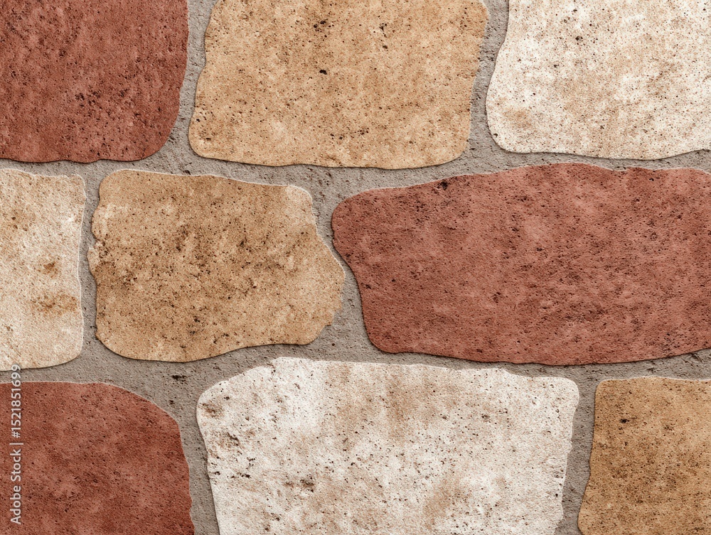 Poster textured stone wall displaying unique earthy colors and patterns emphasizing elegance and authentici