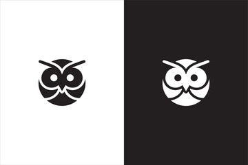 Wise Owl Silhouette Icon