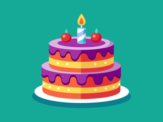 birthday cake vector illustration