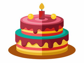 birthday cake with candles