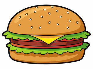 hamburger on a white background