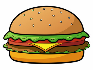 hamburger isolated on white