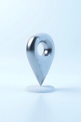 Winter Location Marker with Frost and Ice – Minimal Design