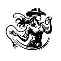 Obraz premium vector, illustration, horse, woman, drawing, hat, cartoon, animal, art, design, sketch, head, ancient, people, black, tattoo