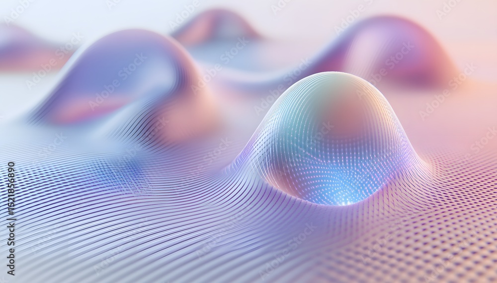 Aufkleber abstract wavy surface with soft color gradients.
