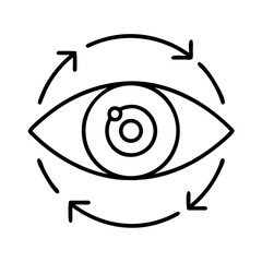 Eye vision care focus eyesight ophthalmology optometry health checkup visual acuity sight test concept