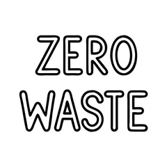 Zero waste lifestyle concept illustration for sustainable living and environmental awareness design