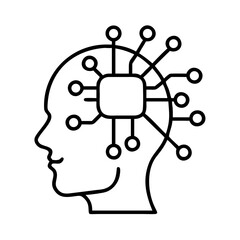 Artificial intelligence brain concept vector illustration for ai technology and machine learning design