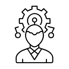 Creative thinking process innovation solutions idea generation concept mind gear machine person