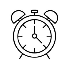 Vintage alarm clock vector illustration for time management and deadline reminder concepts design element