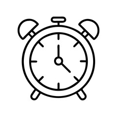 Alarm clock vector icon illustration, time management and reminder concept, wake up call design element