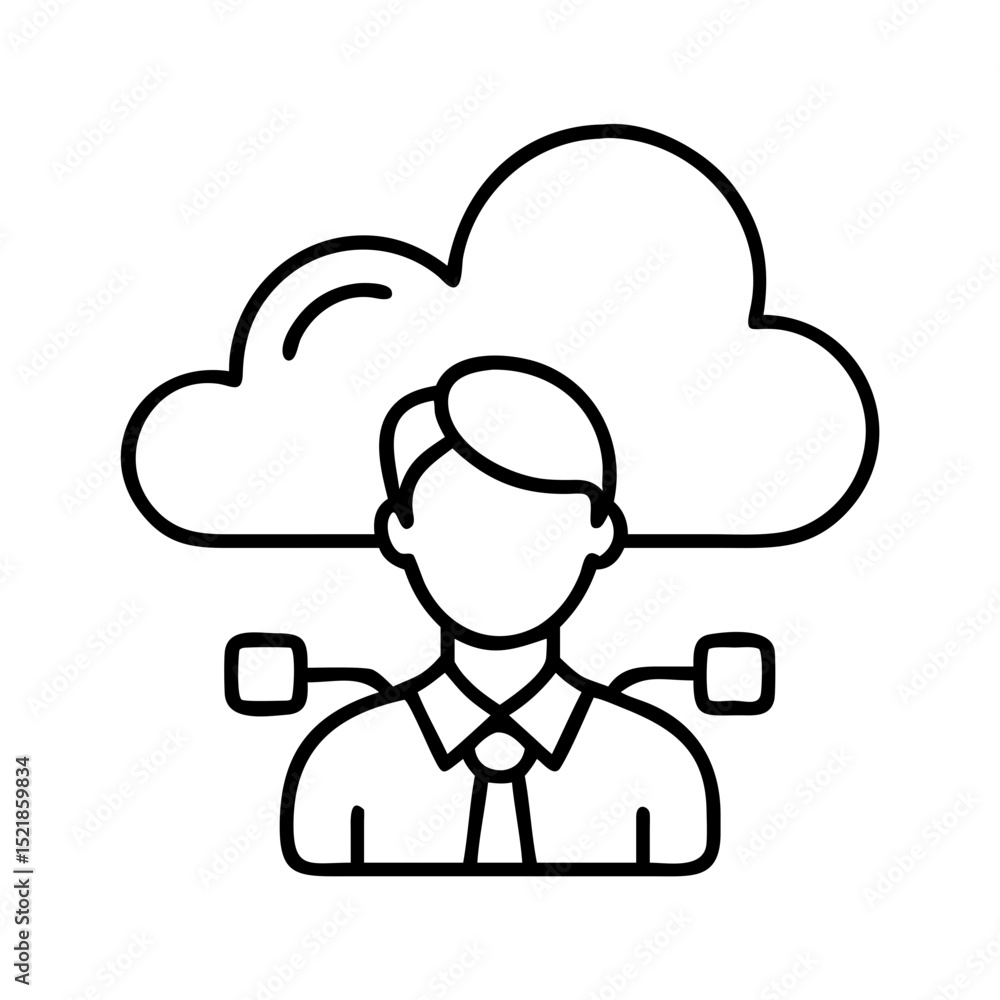 Aufkleber cloud computing expert consultant it solutions and services for business technology and support