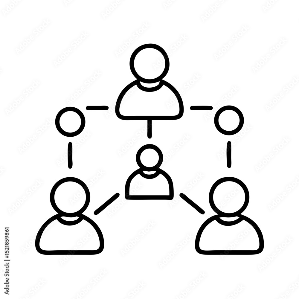 Poster organization chart diagram design for business management and team structure hierarchy infographic v