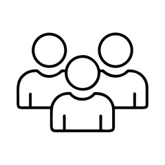 Find a team group people community collaboration human resource outline vector icon illustration design