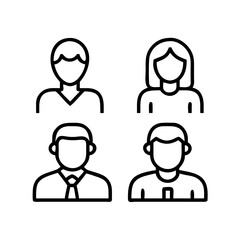 Stock vector art of diverse people avatars and user icons for social media profile and business team 95