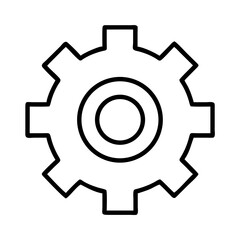 Gear icon vector illustration, cogwheel symbol for settings, maintenance and engineering design element