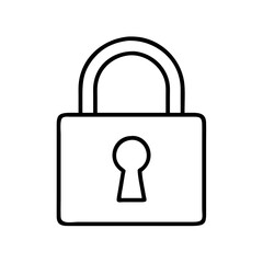 Lock icon vector illustration, security lock, padlock symbol, safety and privacy concept drawing design