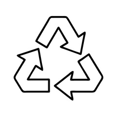 Recycle symbol vector illustration, eco friendly, recycling arrows, environmental protection concept design