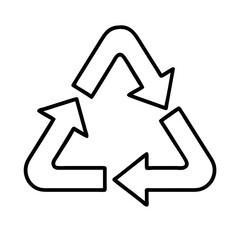 Recycle symbol vector icon, eco friendly recycling sign, environmental protection and reuse concept art