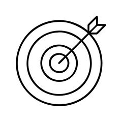 Target with arrow vector illustration for achieving goals and success in business and marketing plan