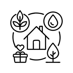 Sustainable living home eco friendly environment nature conservation resources water plant gift tree
