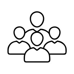 Teamwork and leadership vector icon for business collaboration and organization structure design 95