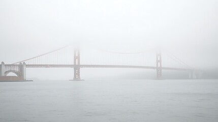 Obraz premium Foggy bridge landscape