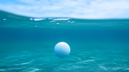 Underwater Golf Ball A Shot in the Deep Blue, golf, water sport