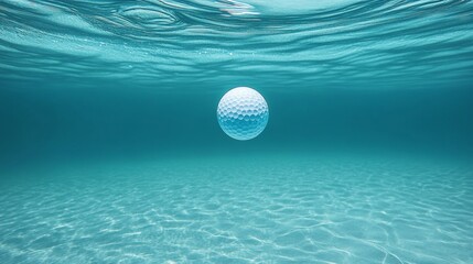Underwater Golf Ball Lost in the Deep Blue, sports , water