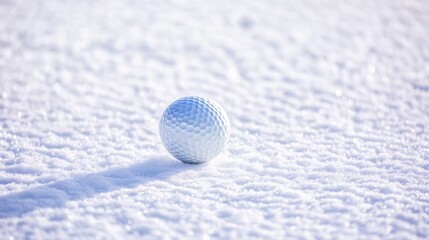 Winter Golf A lone ball sits on sparkling snow., Golf, Snow