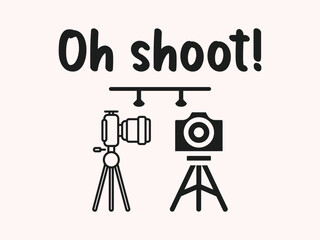 Oh shoot funny photography t shirt for camera lovers