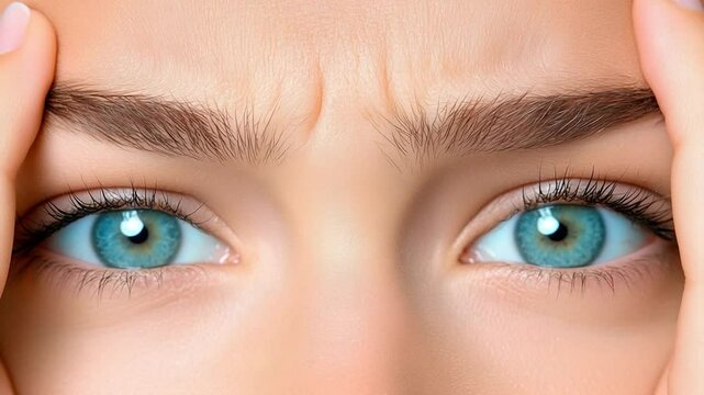 Close-up of Woman's Eyes Showing Stress and Anxiety