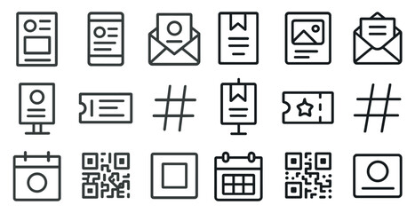 Modern communication icons for digital design and marketing projects