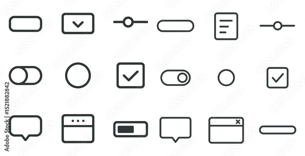 Poster minimalist ui icons for web and app interface design