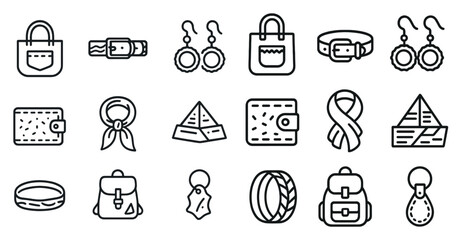 Fototapeta premium Fashion accessories collection: bags, jewelry, and more for stylish design inspiration